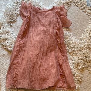 H&M Kids Casual Dress in Soft Pink with Ruffles